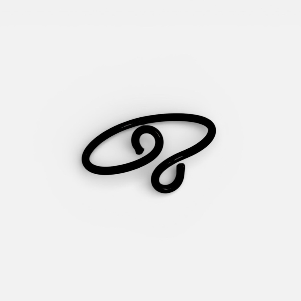 5 For $25💫Whimsigoth Black Copper Wire Swirl Ring
